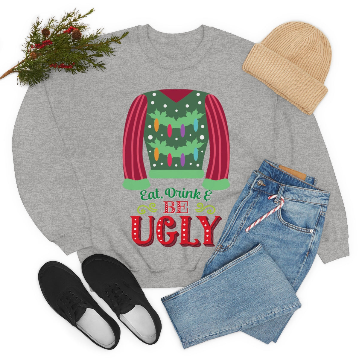 Ugly Christmas Sweater Heavy Blend™ Crewneck Sweatshirt