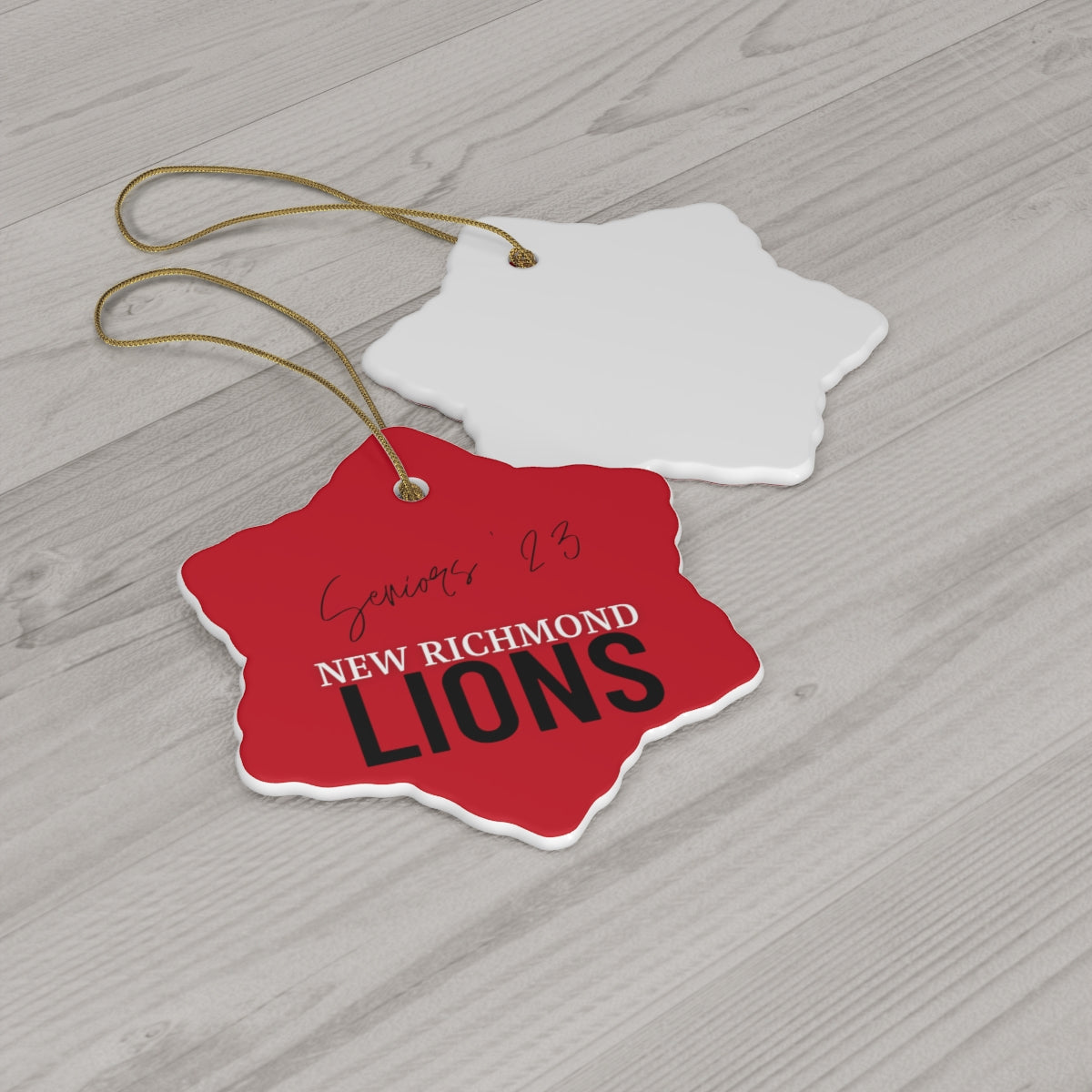 Seniors Lions Ceramic Ornament, 4 Shapes