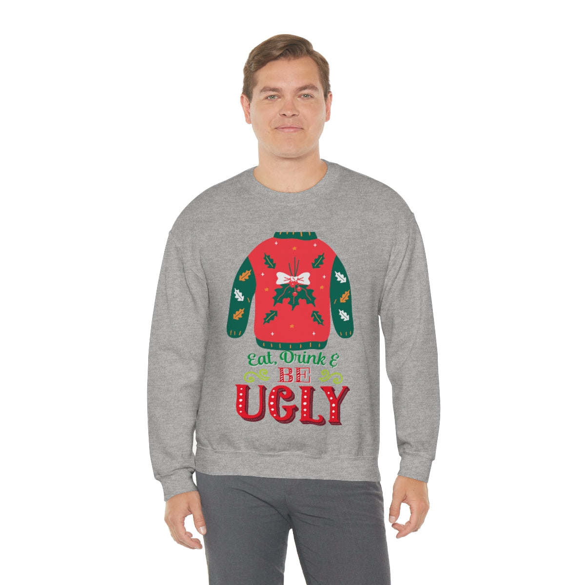 Ugly Christmas Sweater Heavy Blend™ Crewneck Sweatshirt