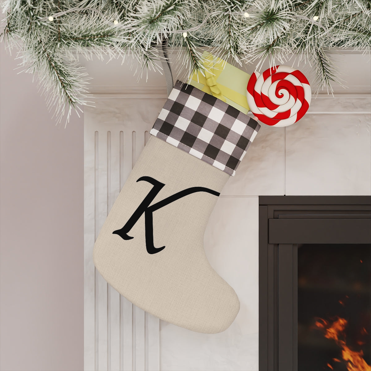 "K" Christmas Stocking