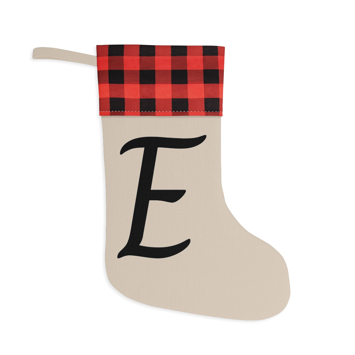 "E" Christmas Stocking