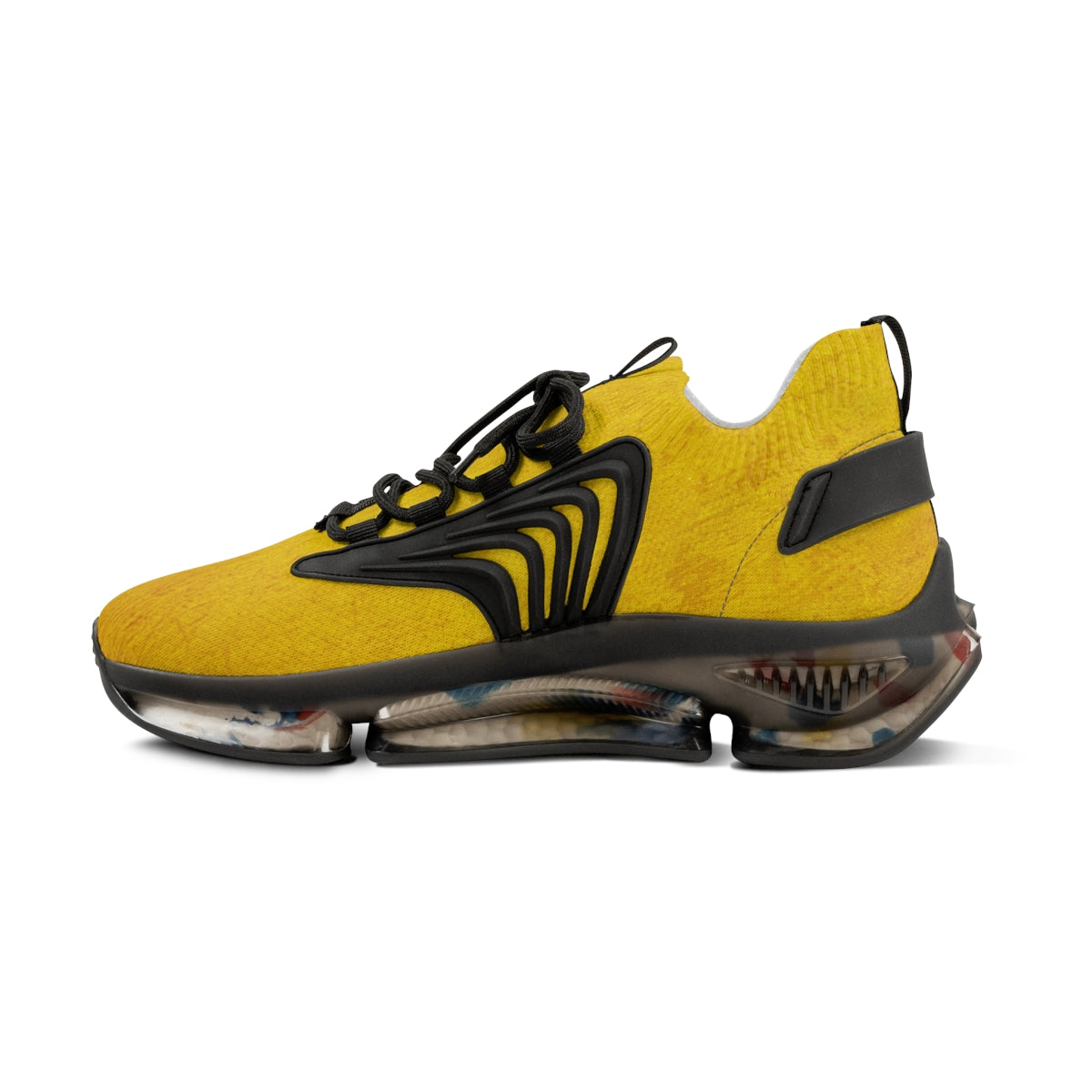 Gold Men's Mesh Sports Sneakers