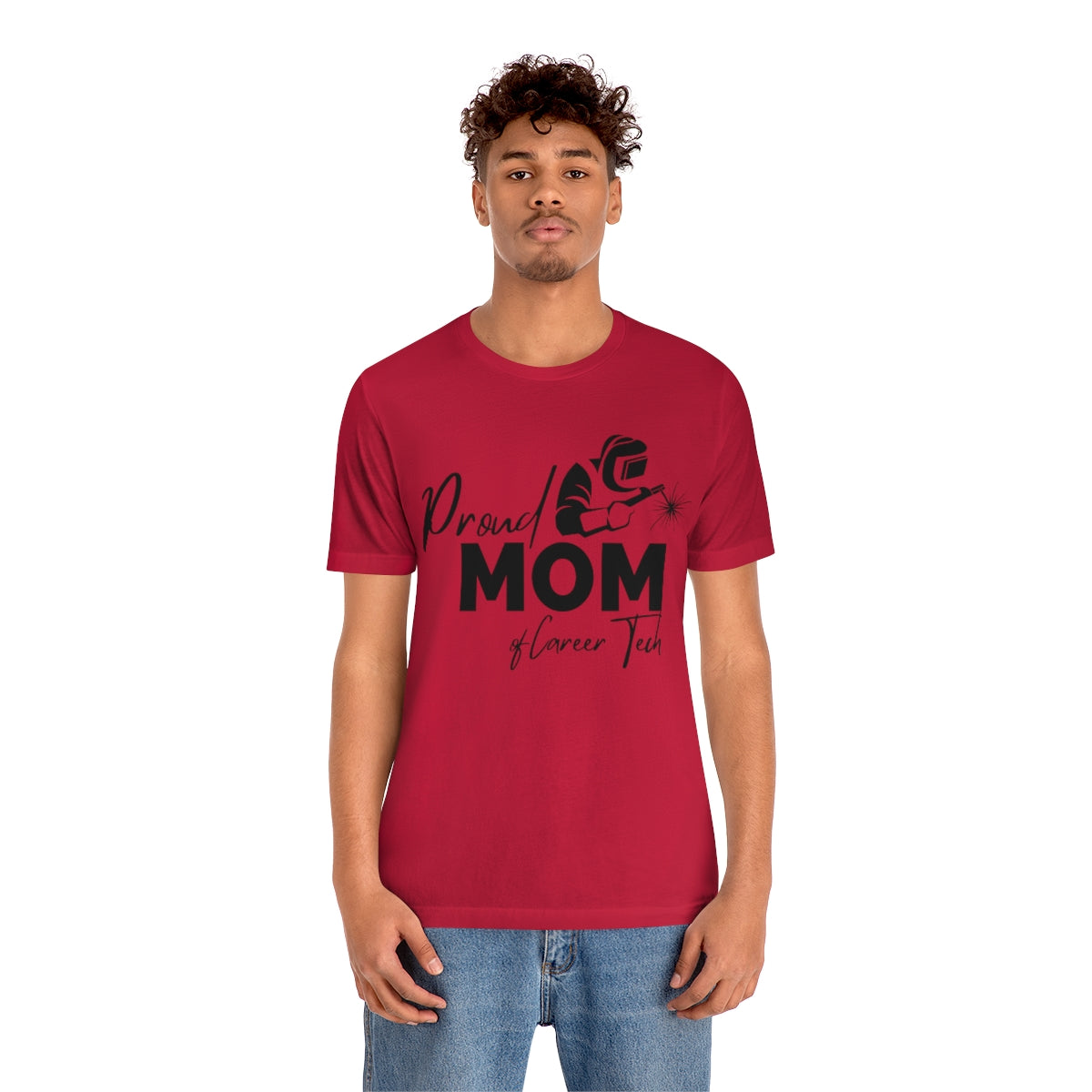 Proud Mom of Career Tech Student Jersey short sleeve tee