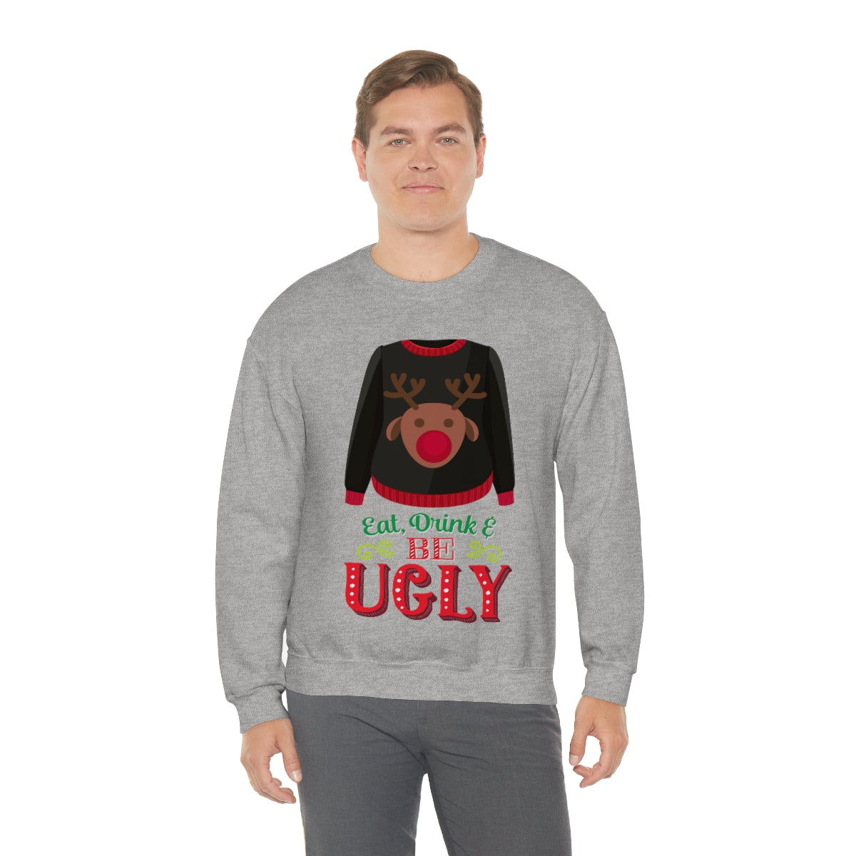 Ugly Christmas Sweater Heavy Blend™ Crewneck Sweatshirt