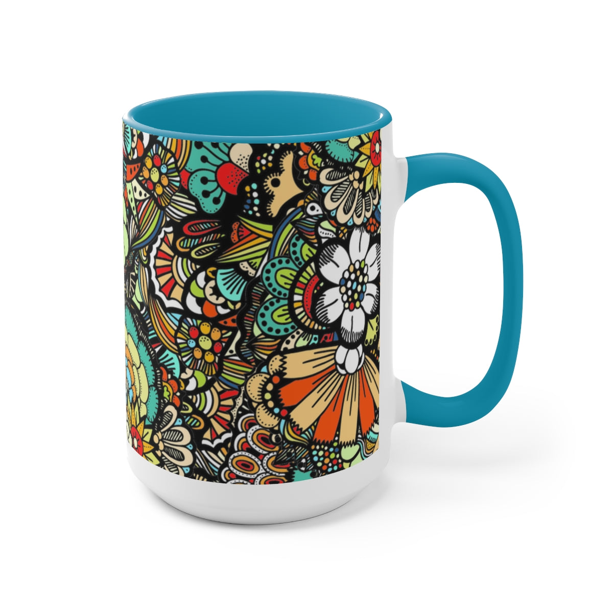 Two-Tone Coffee Mugs, 15oz