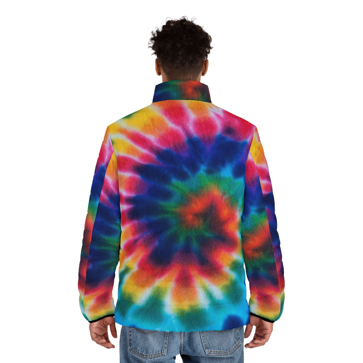 Tie Dye Men's Puffer Jacket (AOP)