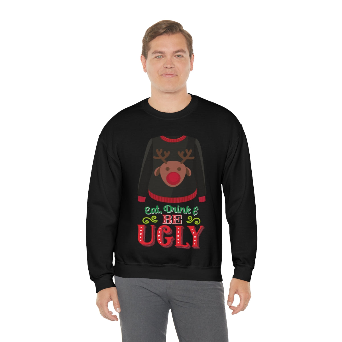 Ugly Christmas Sweater Heavy Blend™ Crewneck Sweatshirt