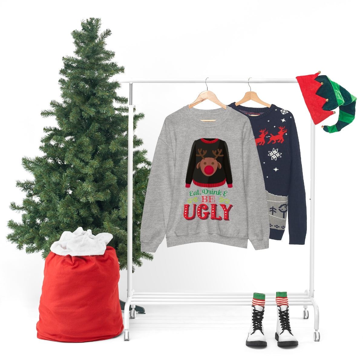 Ugly Christmas Sweater Heavy Blend™ Crewneck Sweatshirt