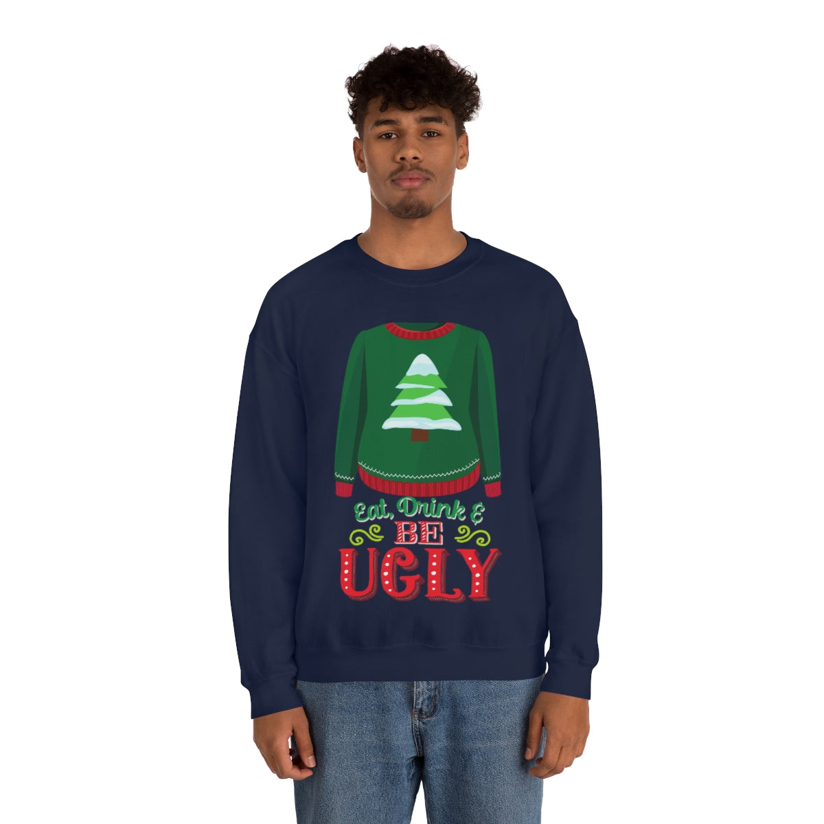 Ugly Christmas Sweater Heavy Blend™ Crewneck Sweatshirt