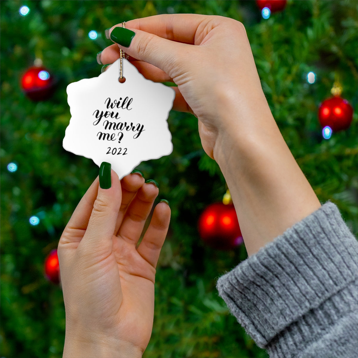 Will you marry me? Ceramic Ornament, 4 Shapes