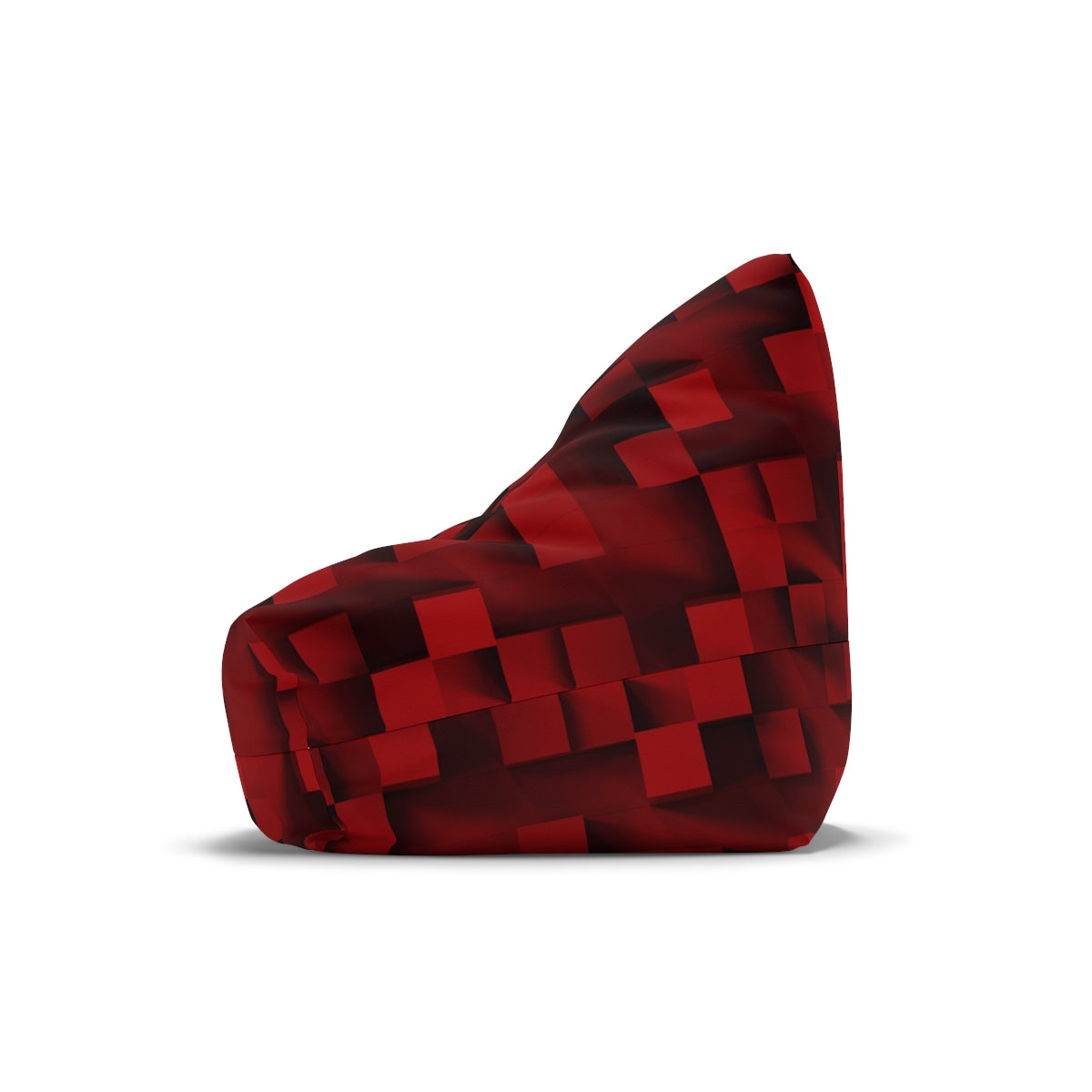 Red Block Bean Bag Chair Cover (Filling Sold Separately)