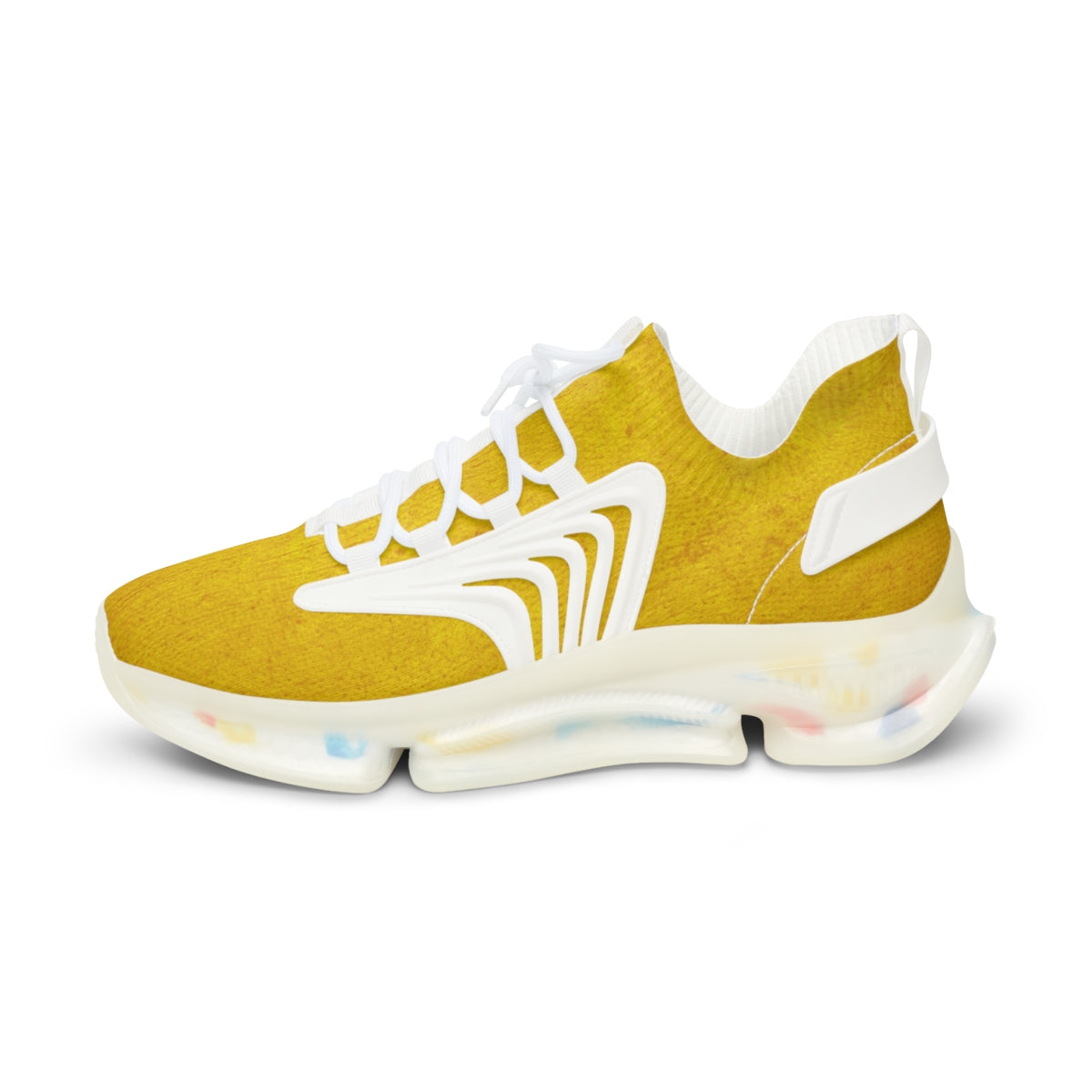 Gold Men's Mesh Sports Sneakers