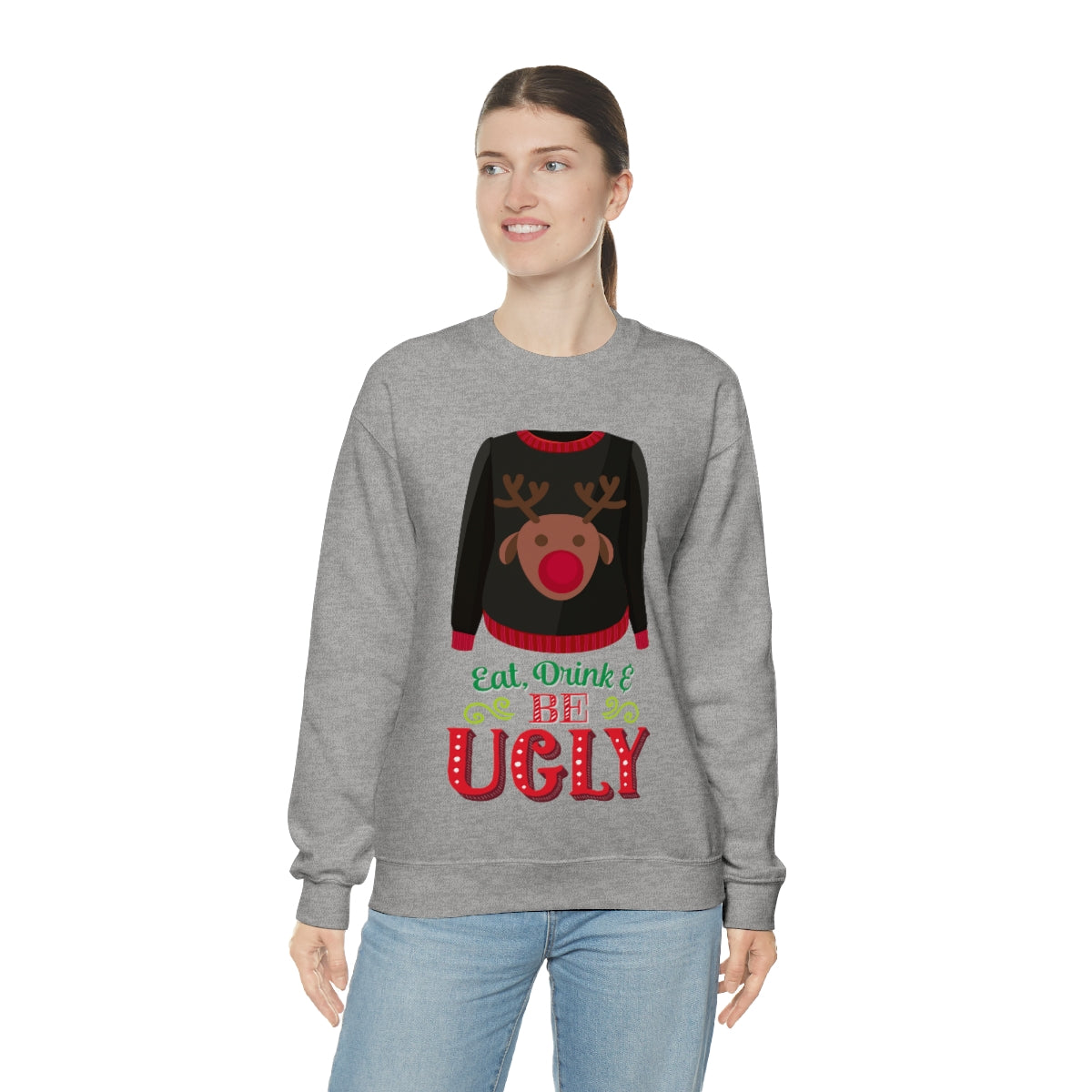 Ugly Christmas Sweater Heavy Blend™ Crewneck Sweatshirt