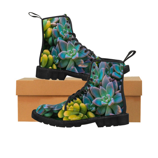 Succulent Women's Canvas Boots
