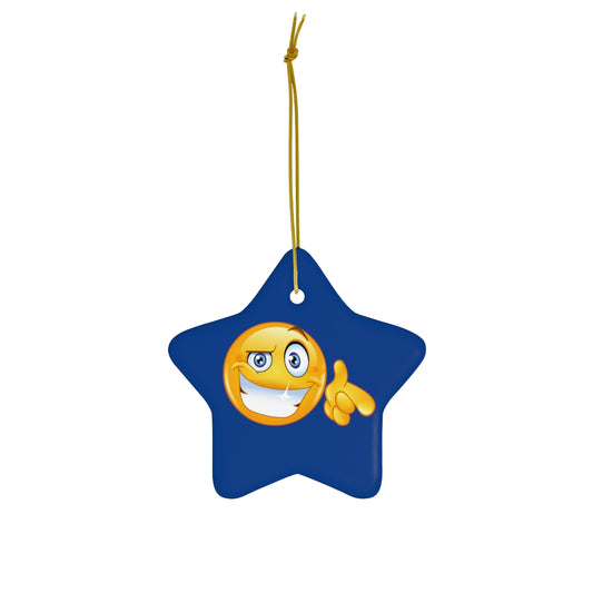 Emoji Ceramic Ornament, 4 Shapes