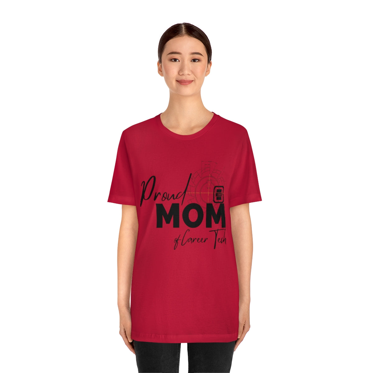 Proud Mom of Career Tech Student Jersey Short Sleeve Tee