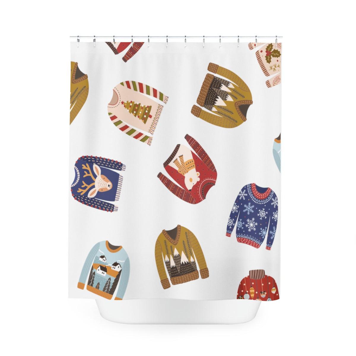 Ugly Christmas Sweater Shower Curtain