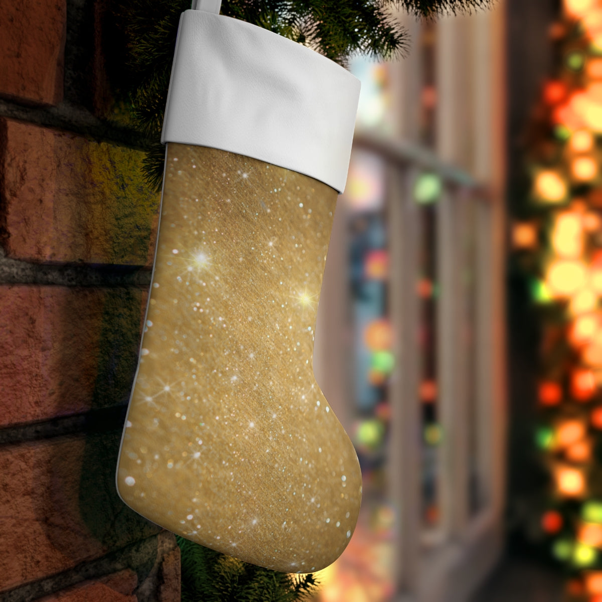 Gold  Holiday Stocking