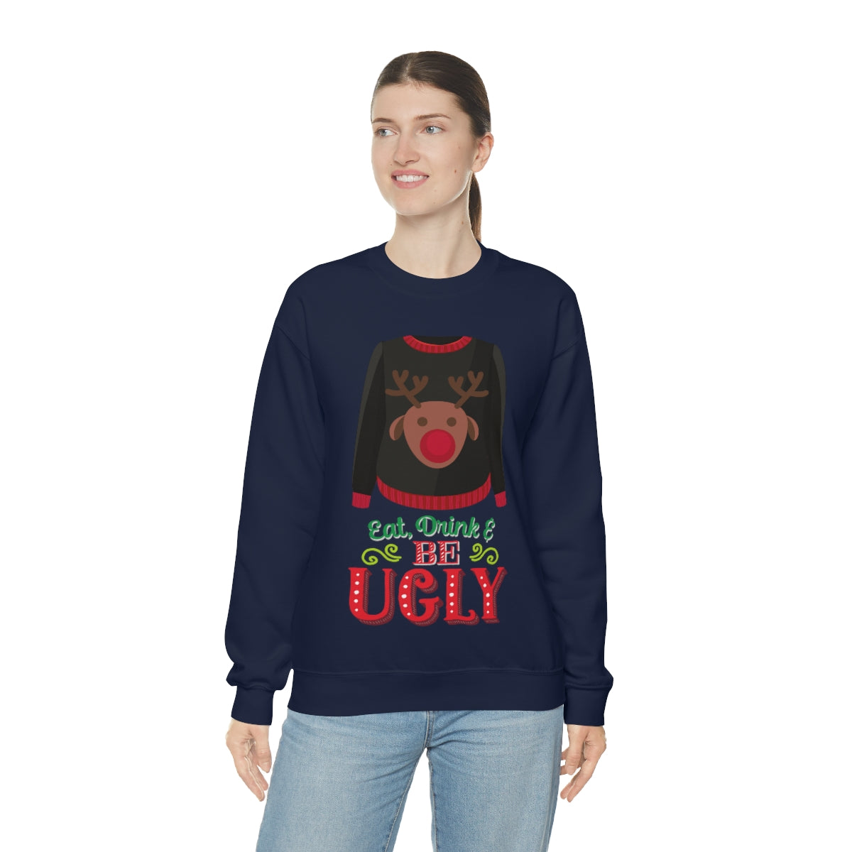 Ugly Christmas Sweater Heavy Blend™ Crewneck Sweatshirt