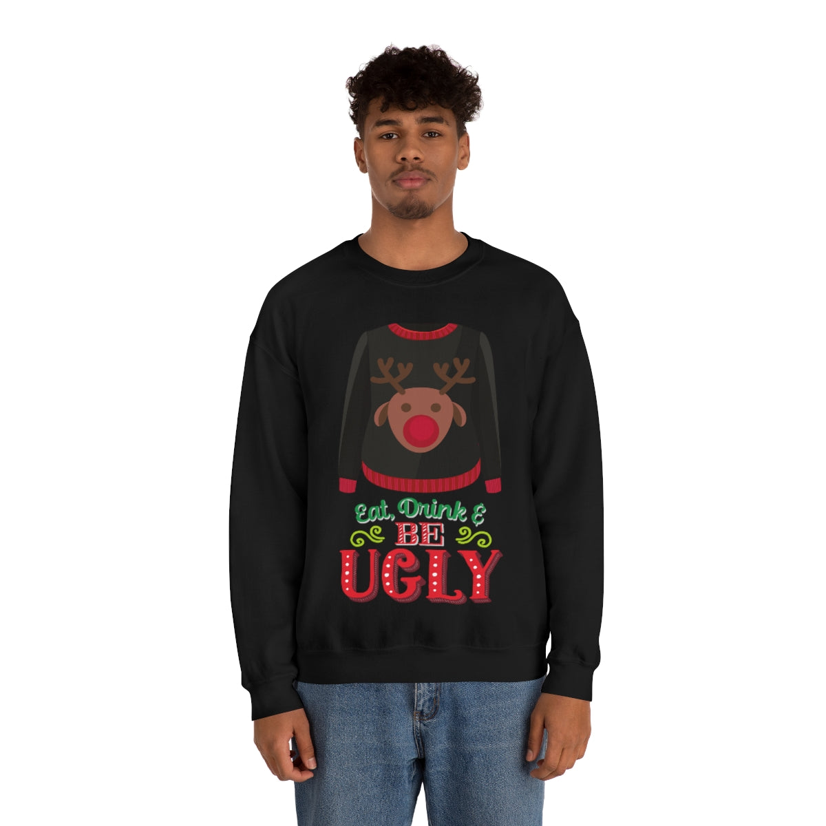 Ugly Christmas Sweater Heavy Blend™ Crewneck Sweatshirt