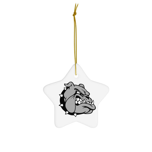 Bulldog Ceramic Ornament, 4 Shapes