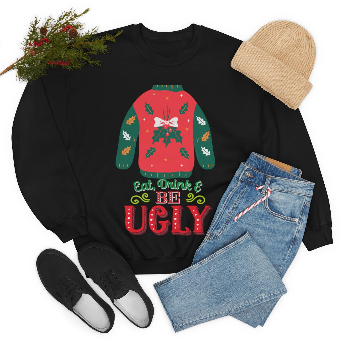 Ugly Christmas Sweater Heavy Blend™ Crewneck Sweatshirt