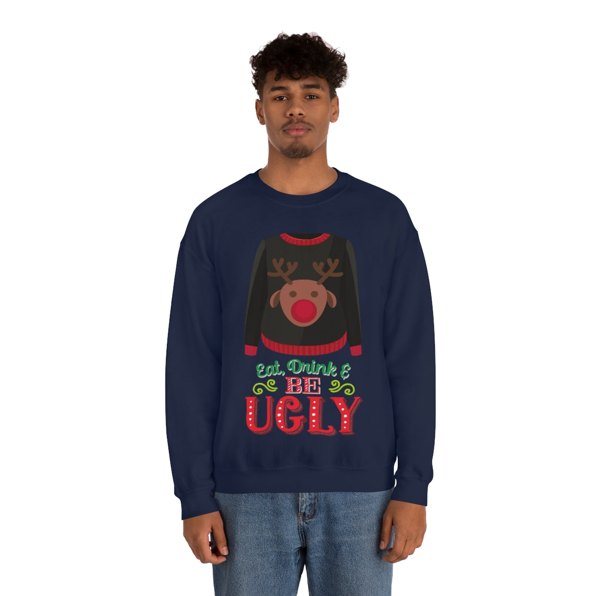 Ugly Christmas Sweater Heavy Blend™ Crewneck Sweatshirt