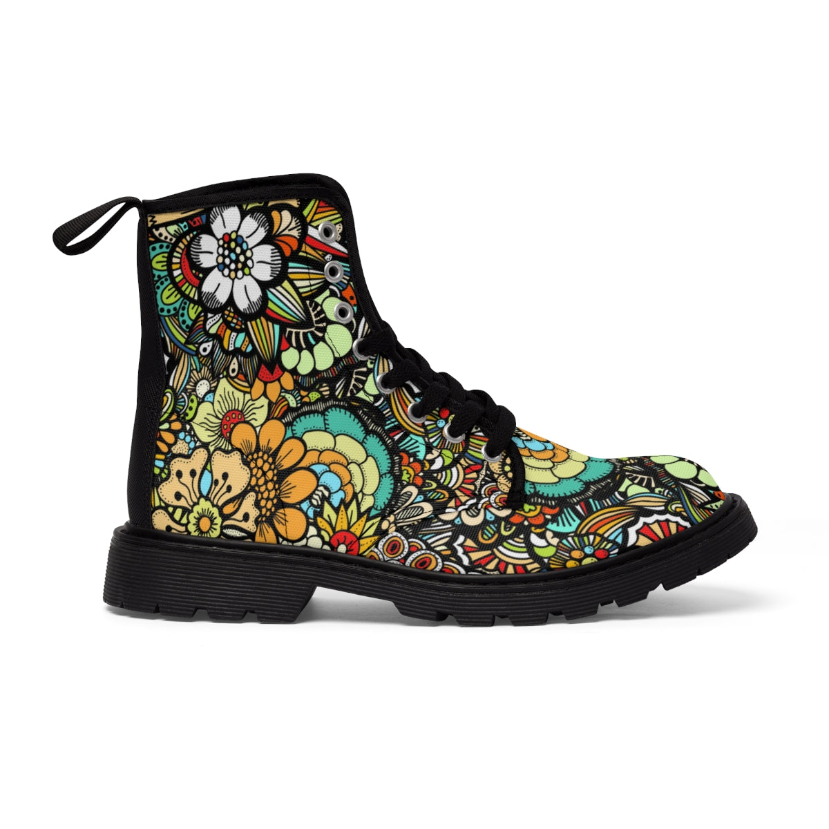 Vintage Floral Women's Canvas Boots