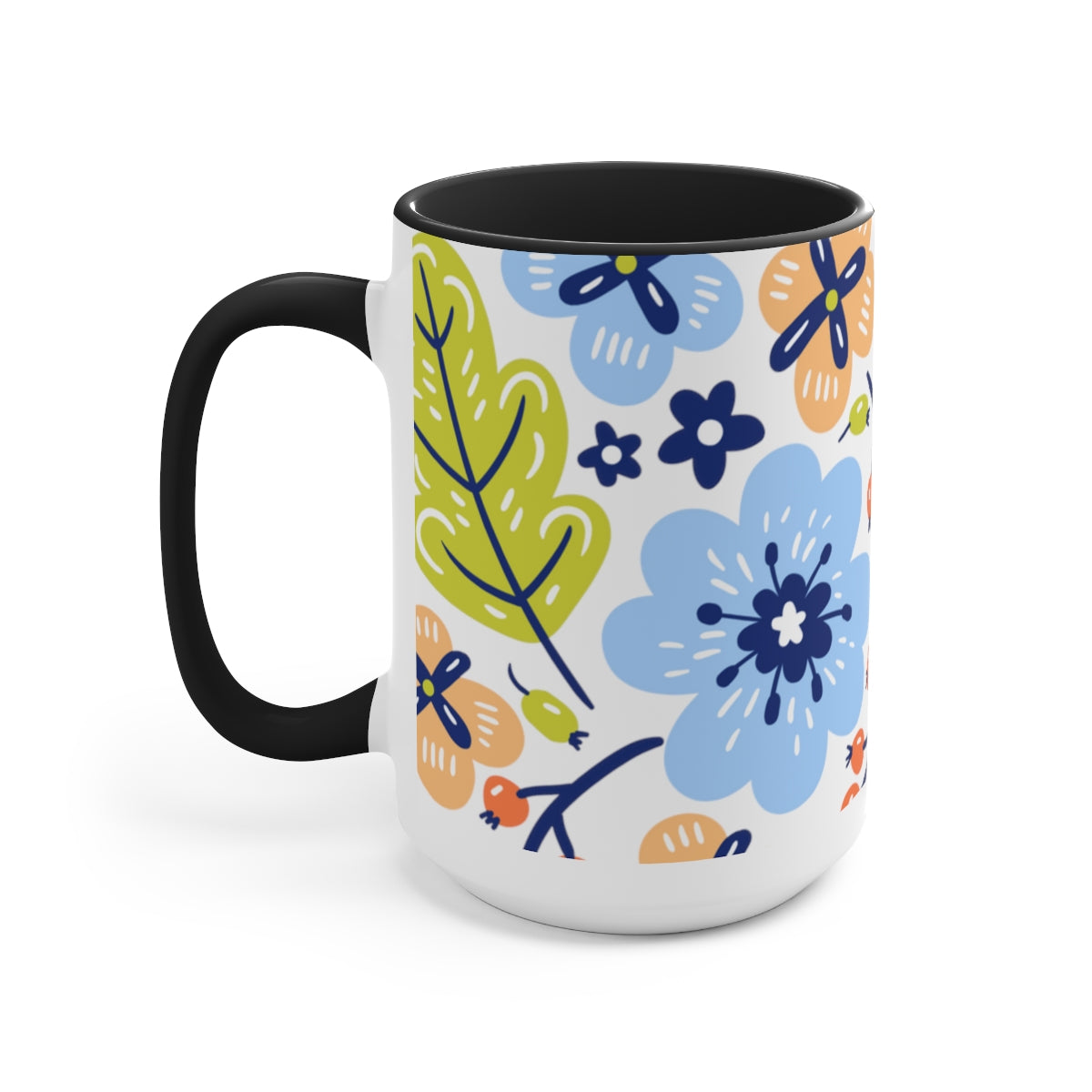 Two-Tone Coffee Mugs, 15oz