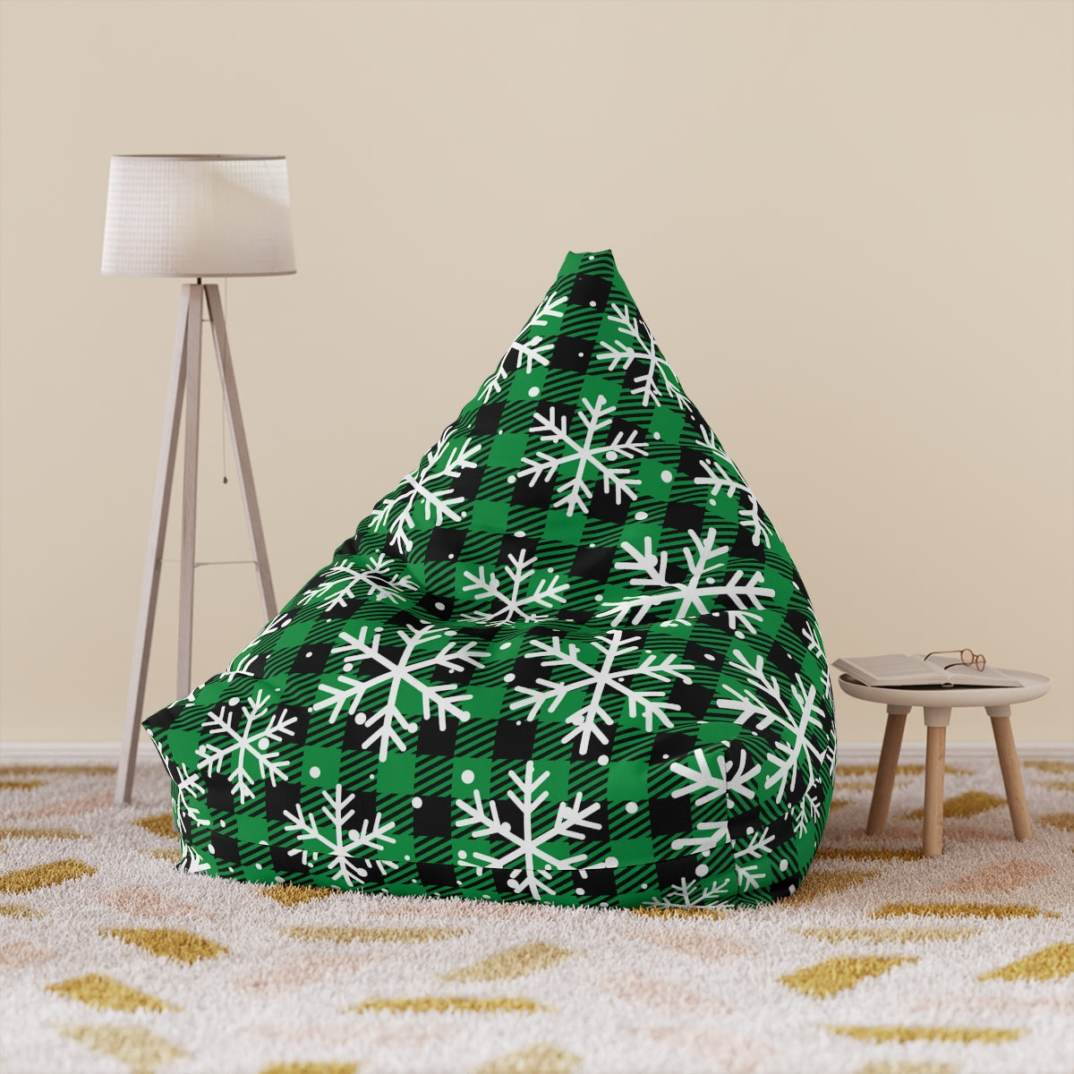 Plad Snow Bean Bag Chair Cover (Filling Sold Separately)