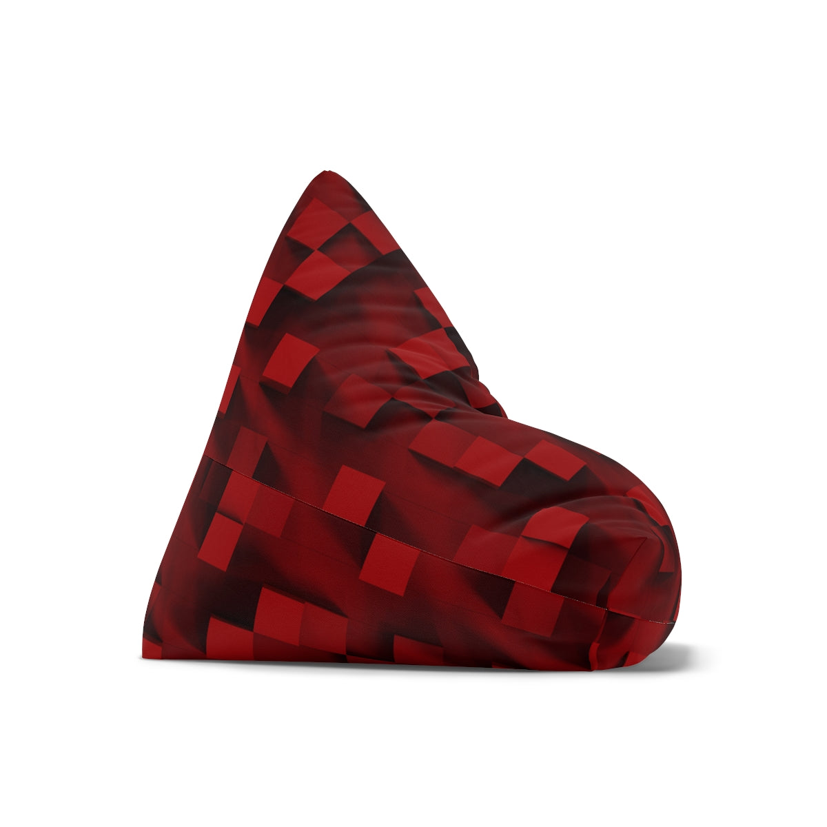 Red Block Bean Bag Chair Cover (Filling Sold Separately)