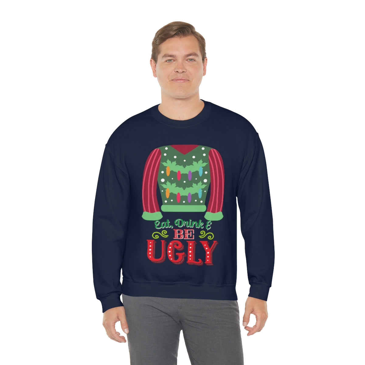 Ugly Christmas Sweater Heavy Blend™ Crewneck Sweatshirt