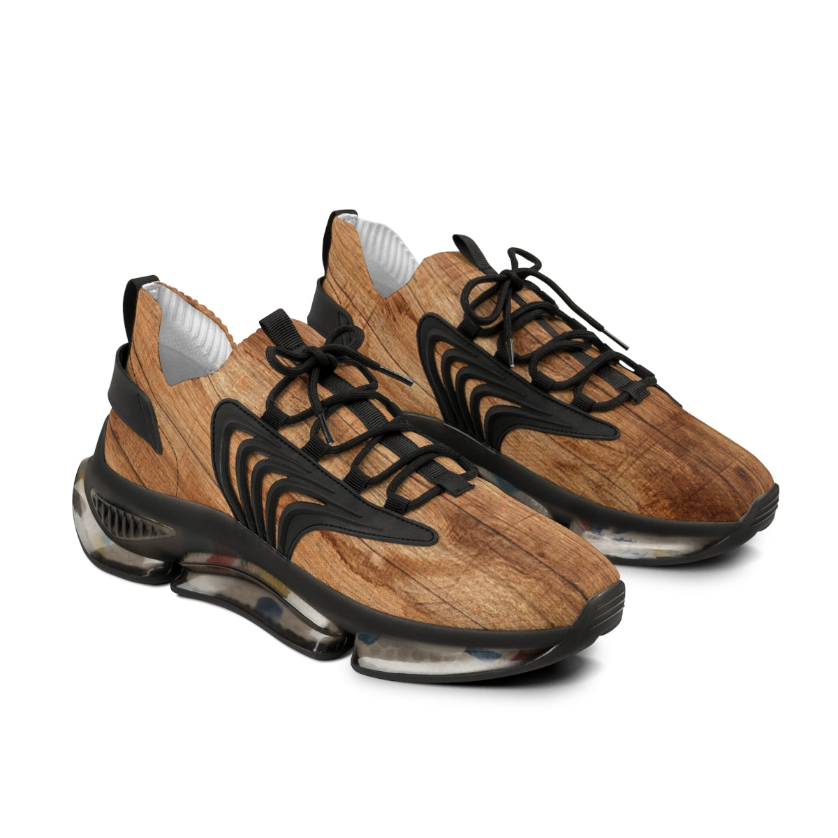 Wood Mesh Sports Sneakers