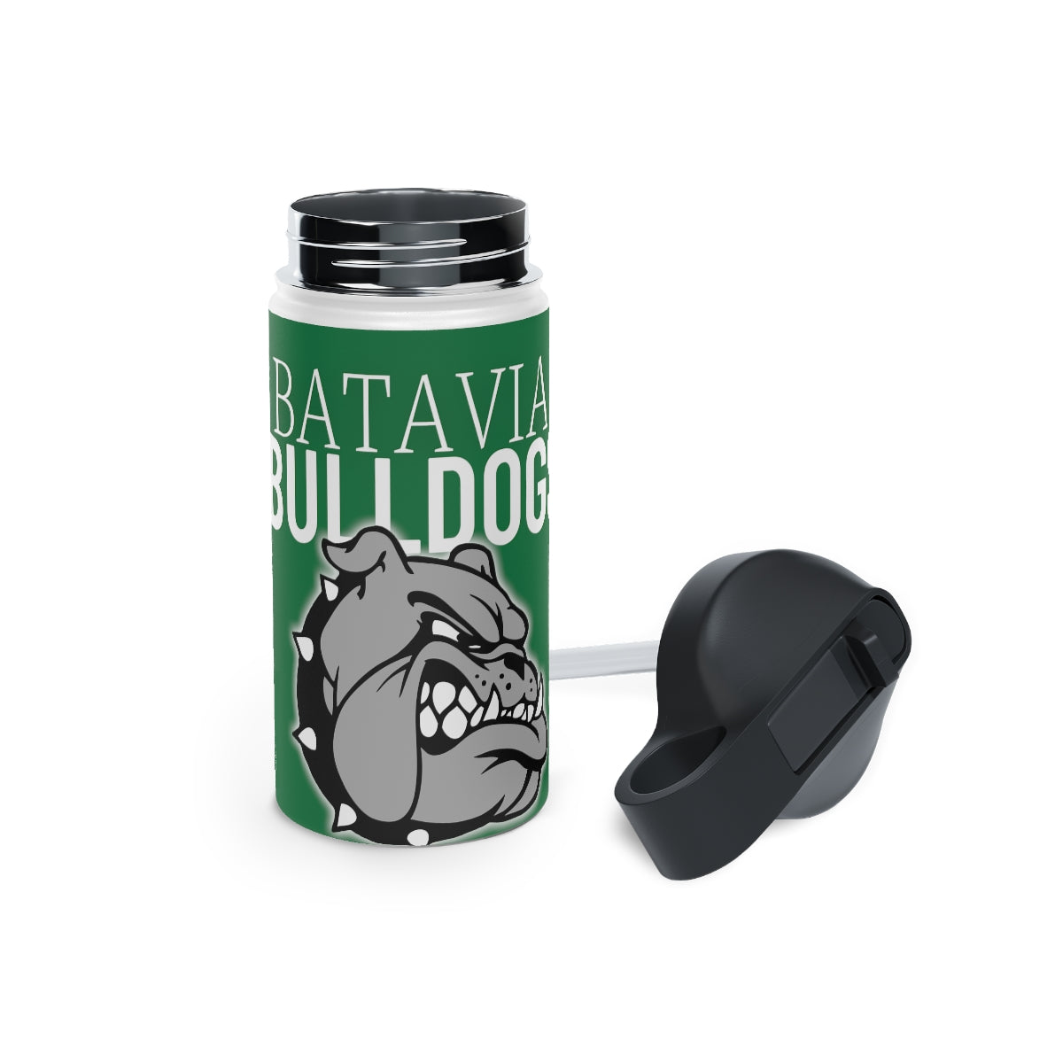 Bulldogs Stainless Steel Water Bottle, Standard Lid