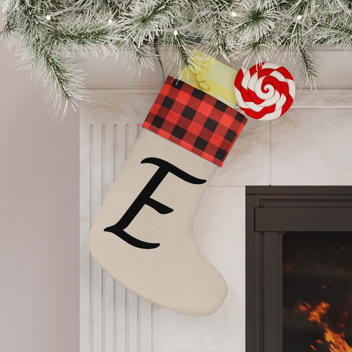 "E" Christmas Stocking