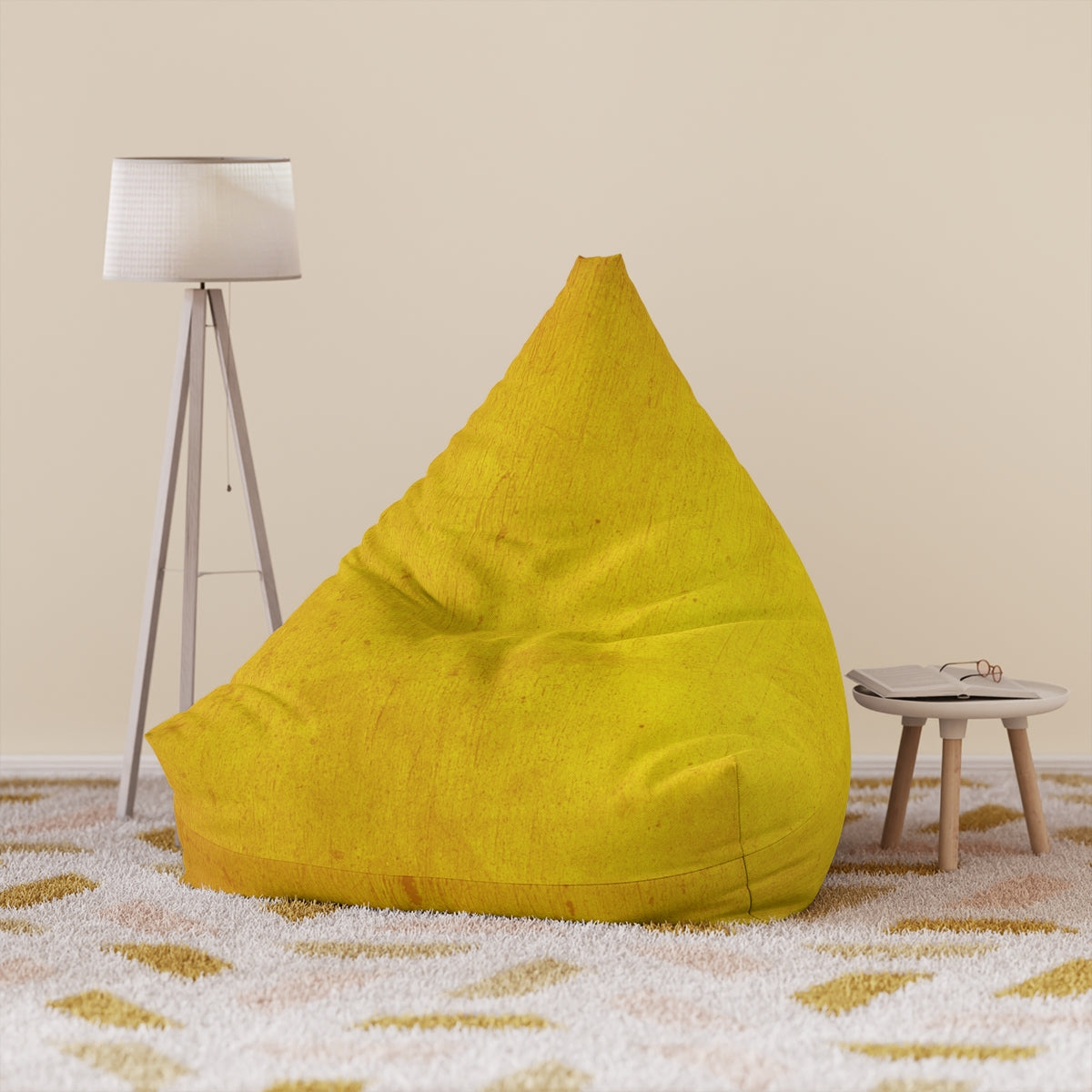 Yellow Bean Bag Chair Cover (Filling Sold Separately)