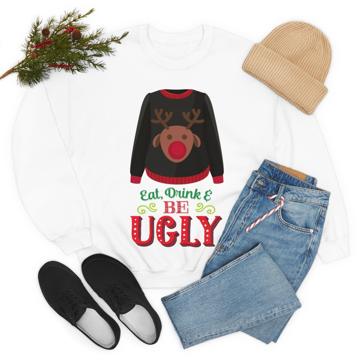 Ugly Christmas Sweater Heavy Blend™ Crewneck Sweatshirt