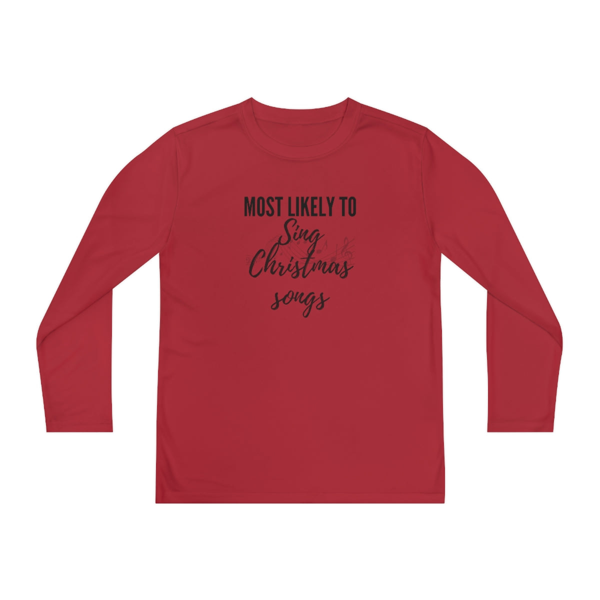 Sing xmas songs Youth Long Sleeve Competitor Tee