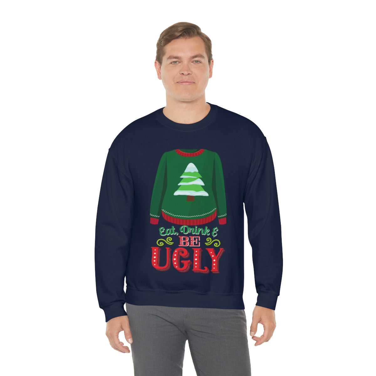 Ugly Christmas Sweater Heavy Blend™ Crewneck Sweatshirt