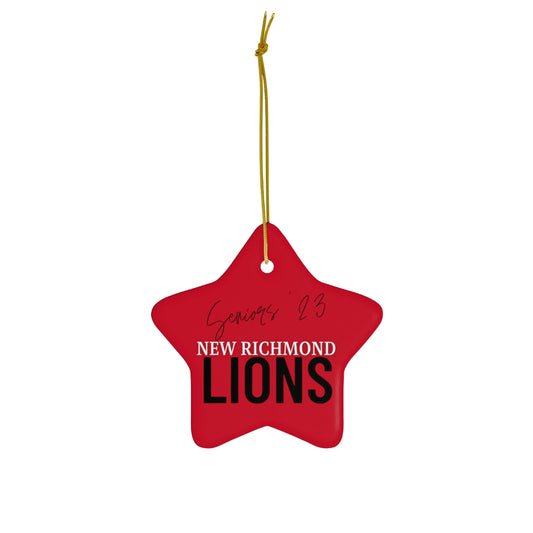 Seniors Lions Ceramic Ornament, 4 Shapes