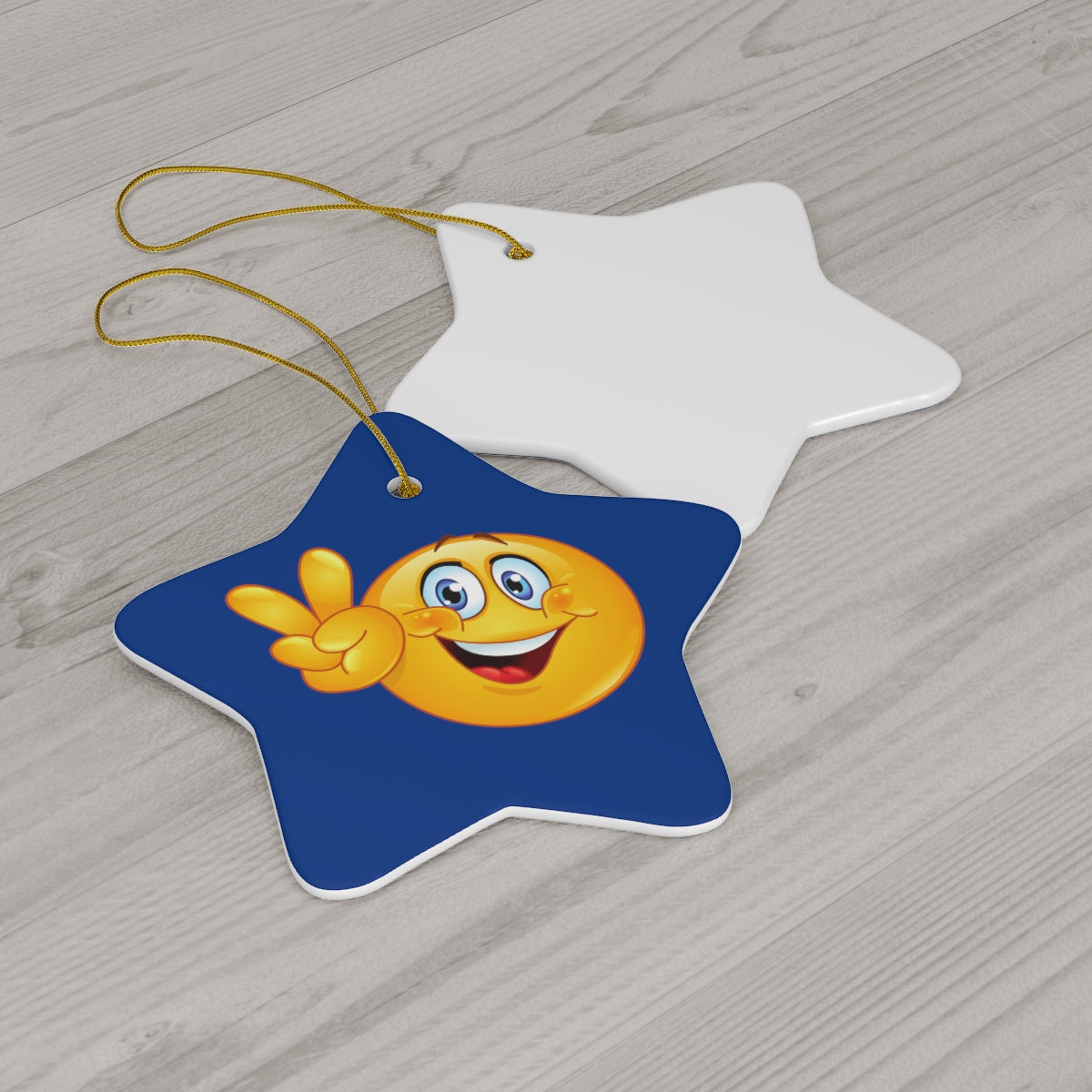 Emoji Ceramic Ornament, 4 Shapes