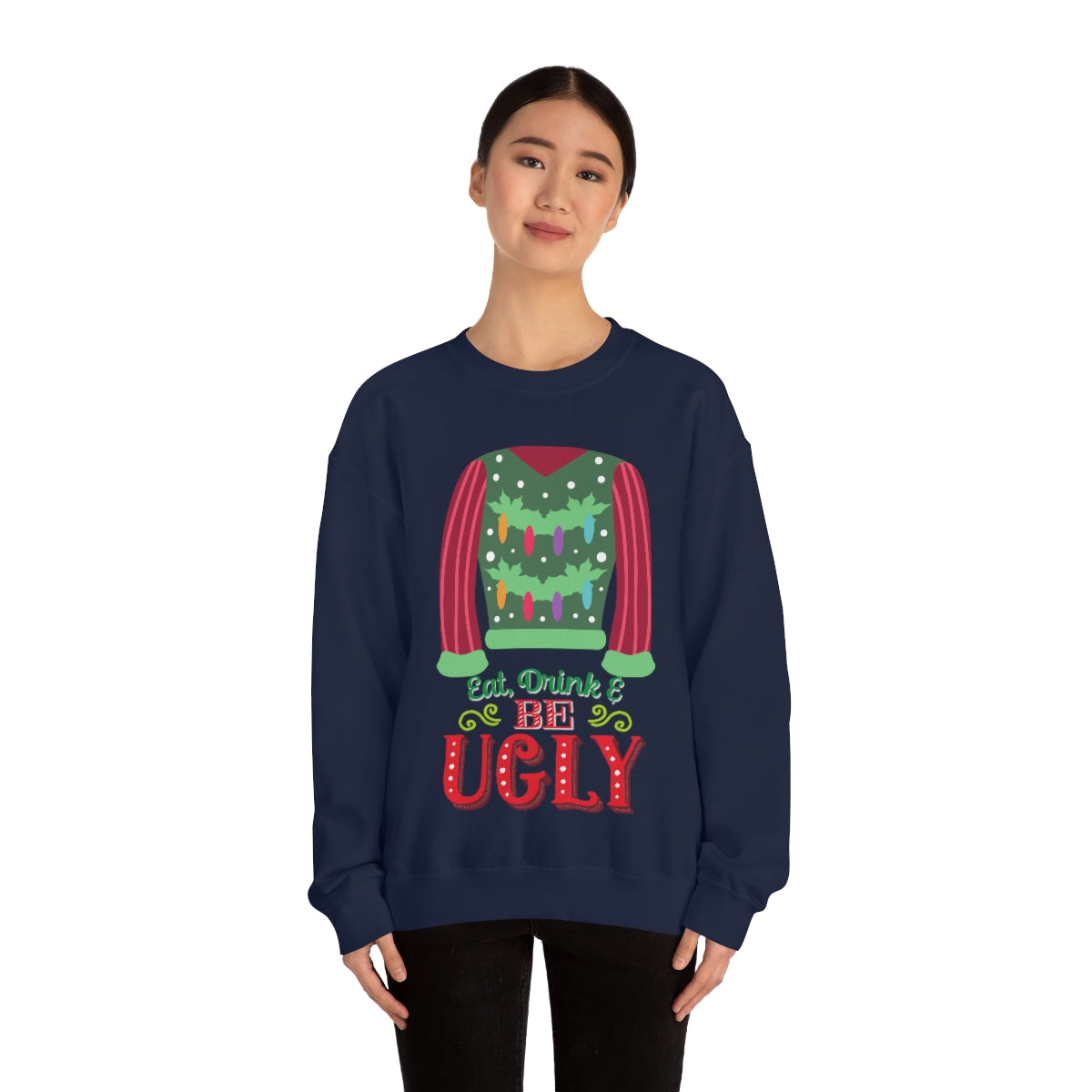 Ugly Christmas Sweater Heavy Blend™ Crewneck Sweatshirt