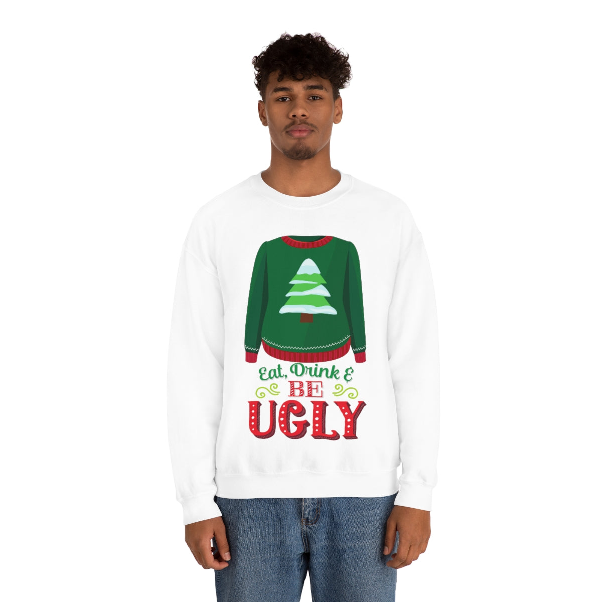 Ugly Christmas Sweater Heavy Blend™ Crewneck Sweatshirt