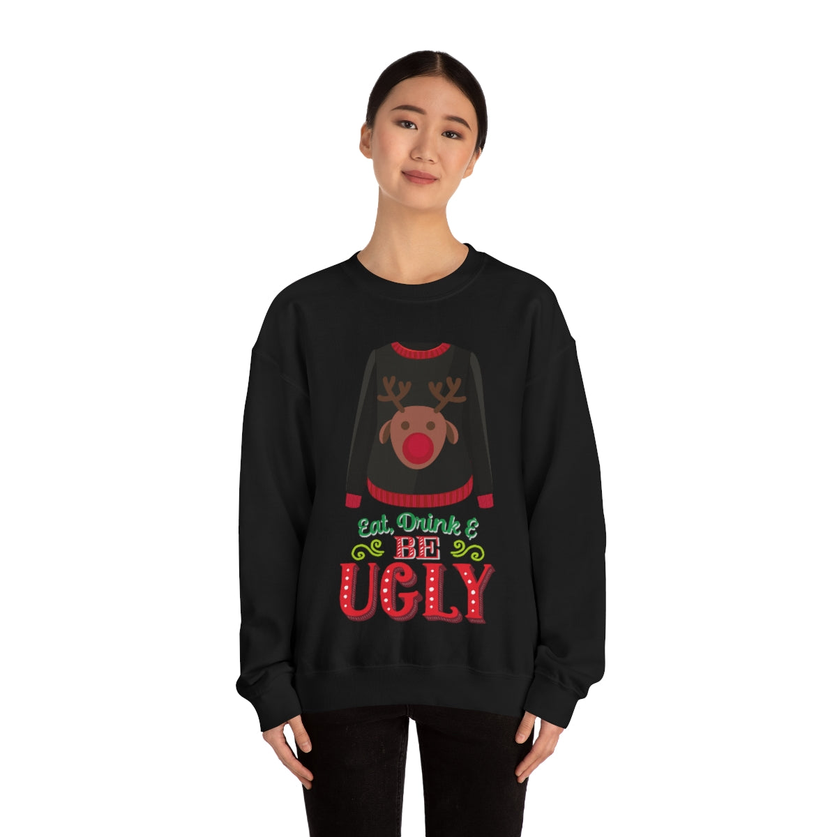 Ugly Christmas Sweater Heavy Blend™ Crewneck Sweatshirt