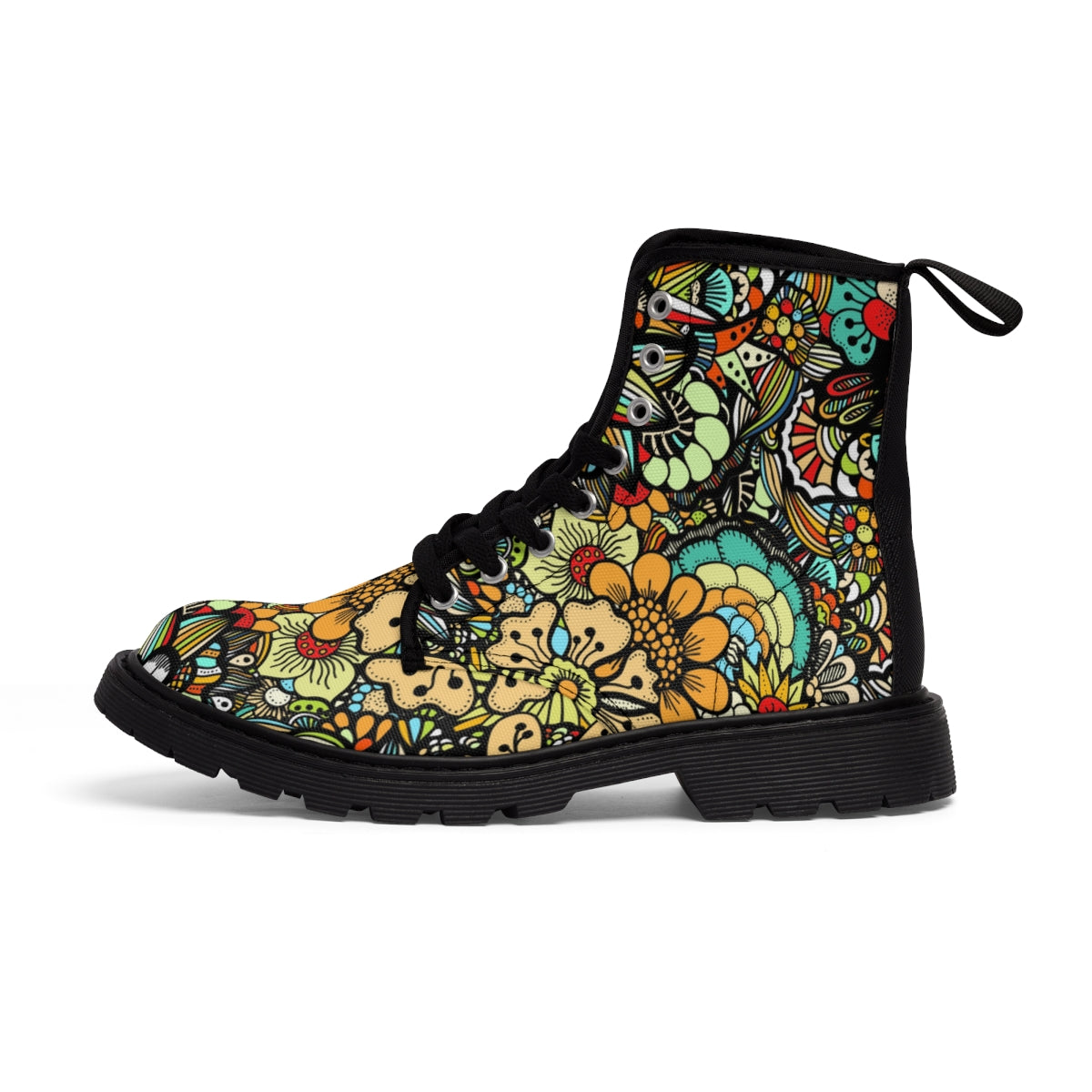 Vintage Floral Women's Canvas Boots