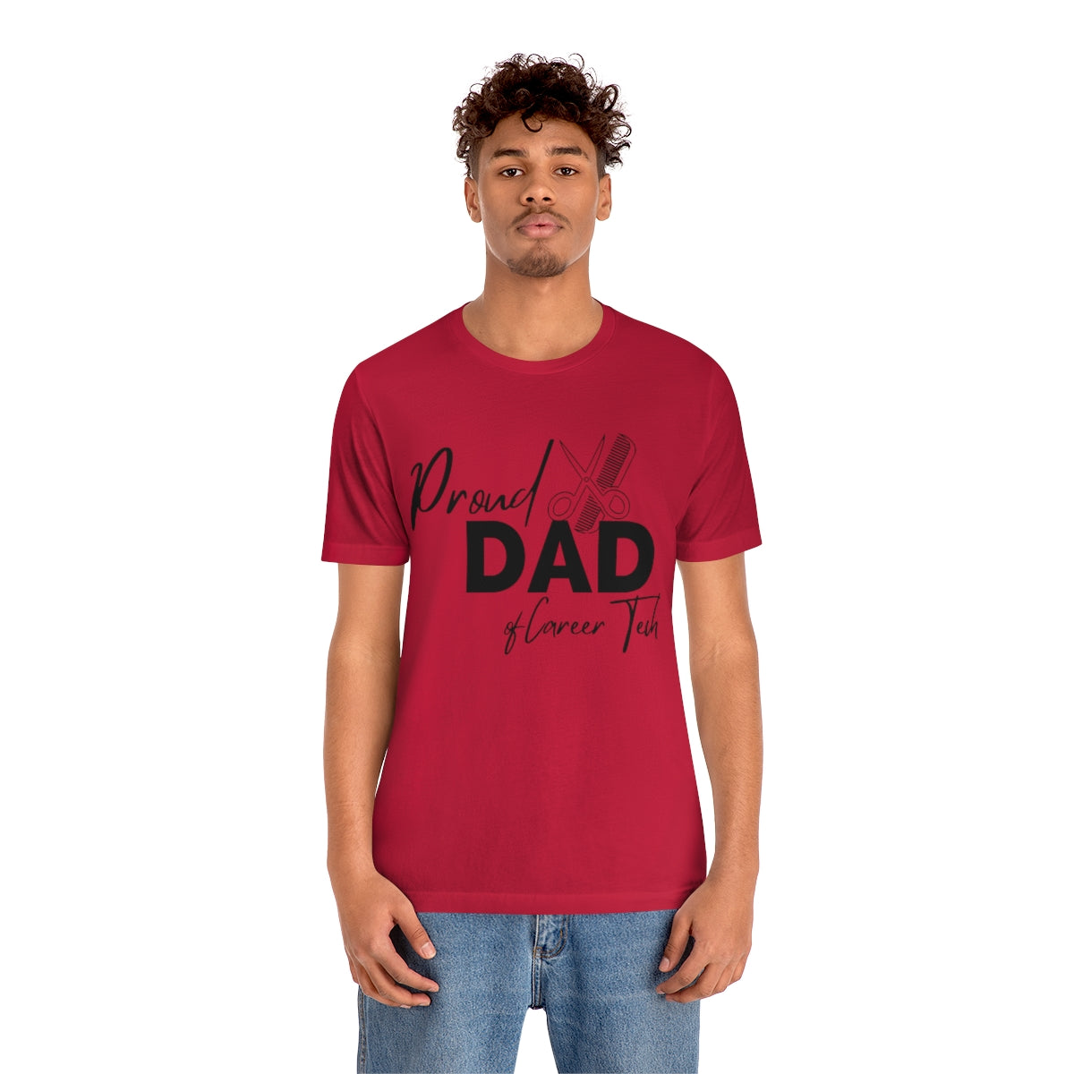 Proud Dad of Career Tech Student Jersey Short Sleeve Tee