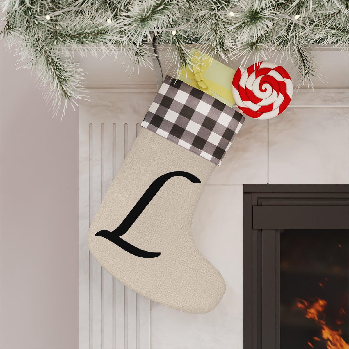 "L" Christmas Stocking