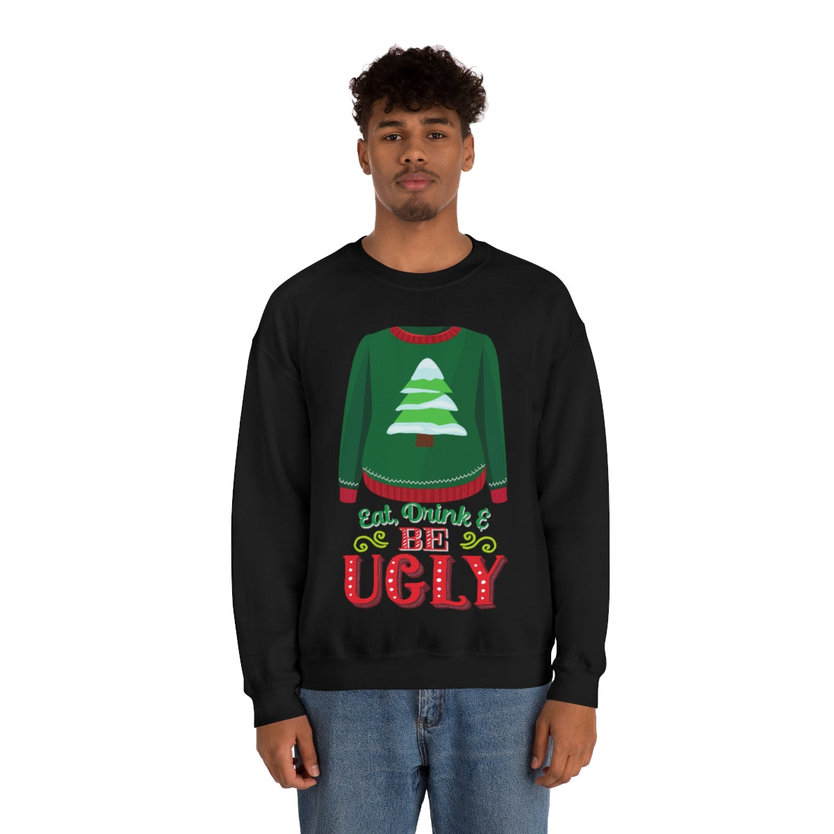 Ugly Christmas Sweater Heavy Blend™ Crewneck Sweatshirt