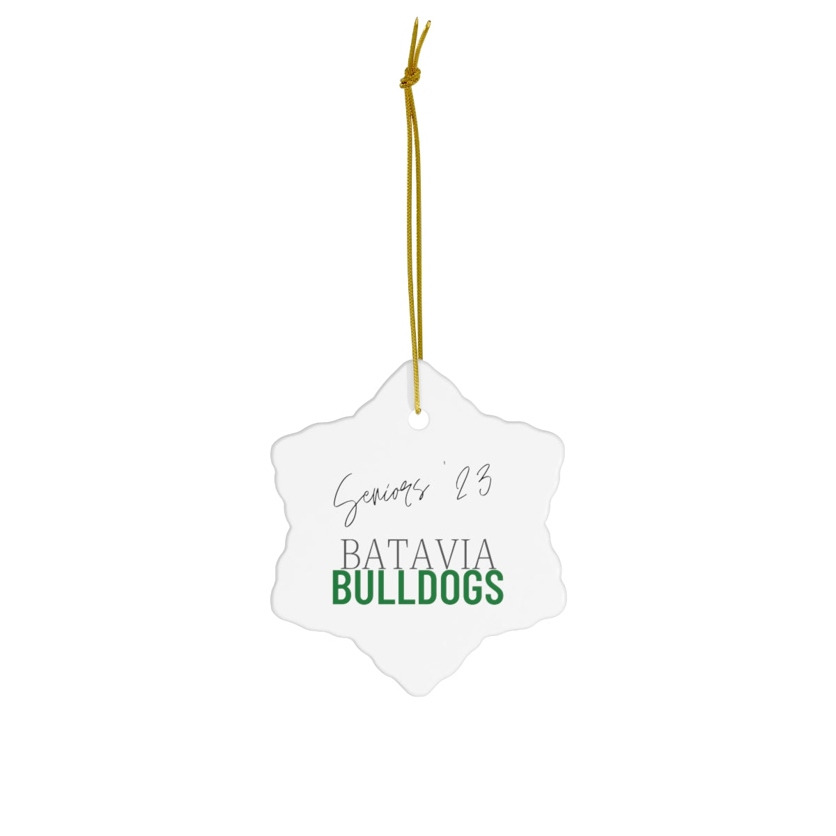 Seniors Bulldogs Ceramic Ornament, 4 Shapes