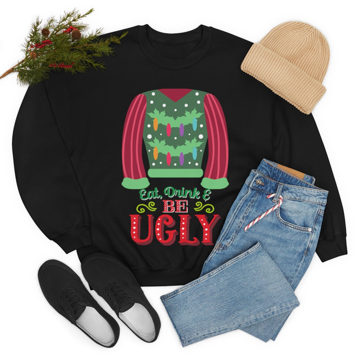 Ugly Christmas Sweater Heavy Blend™ Crewneck Sweatshirt